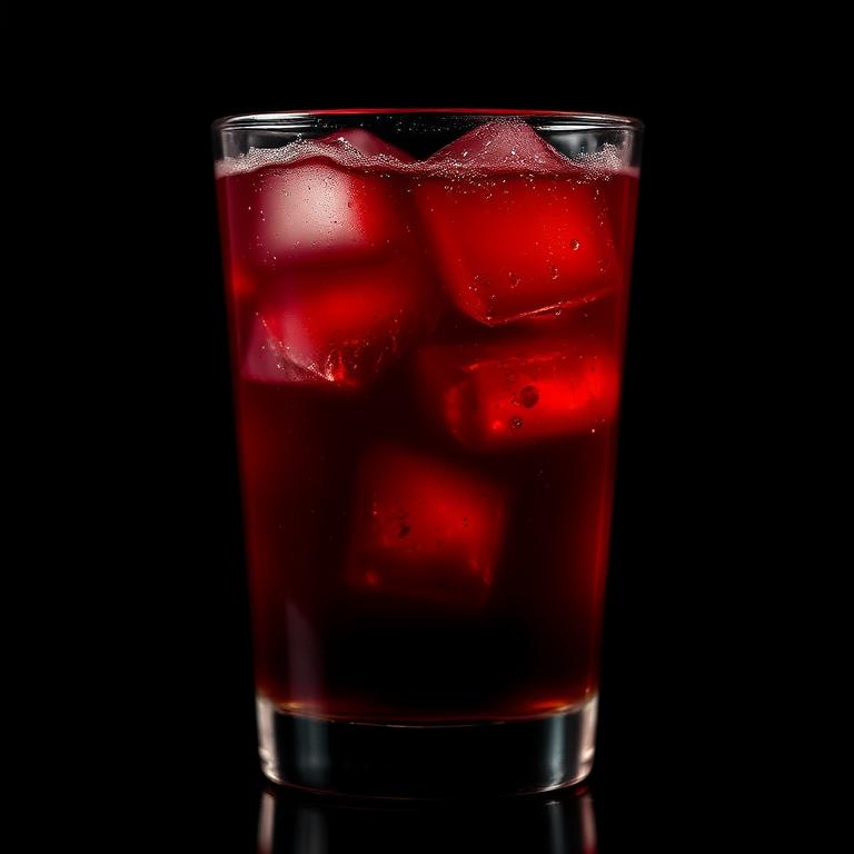 Sorrel drink over ice